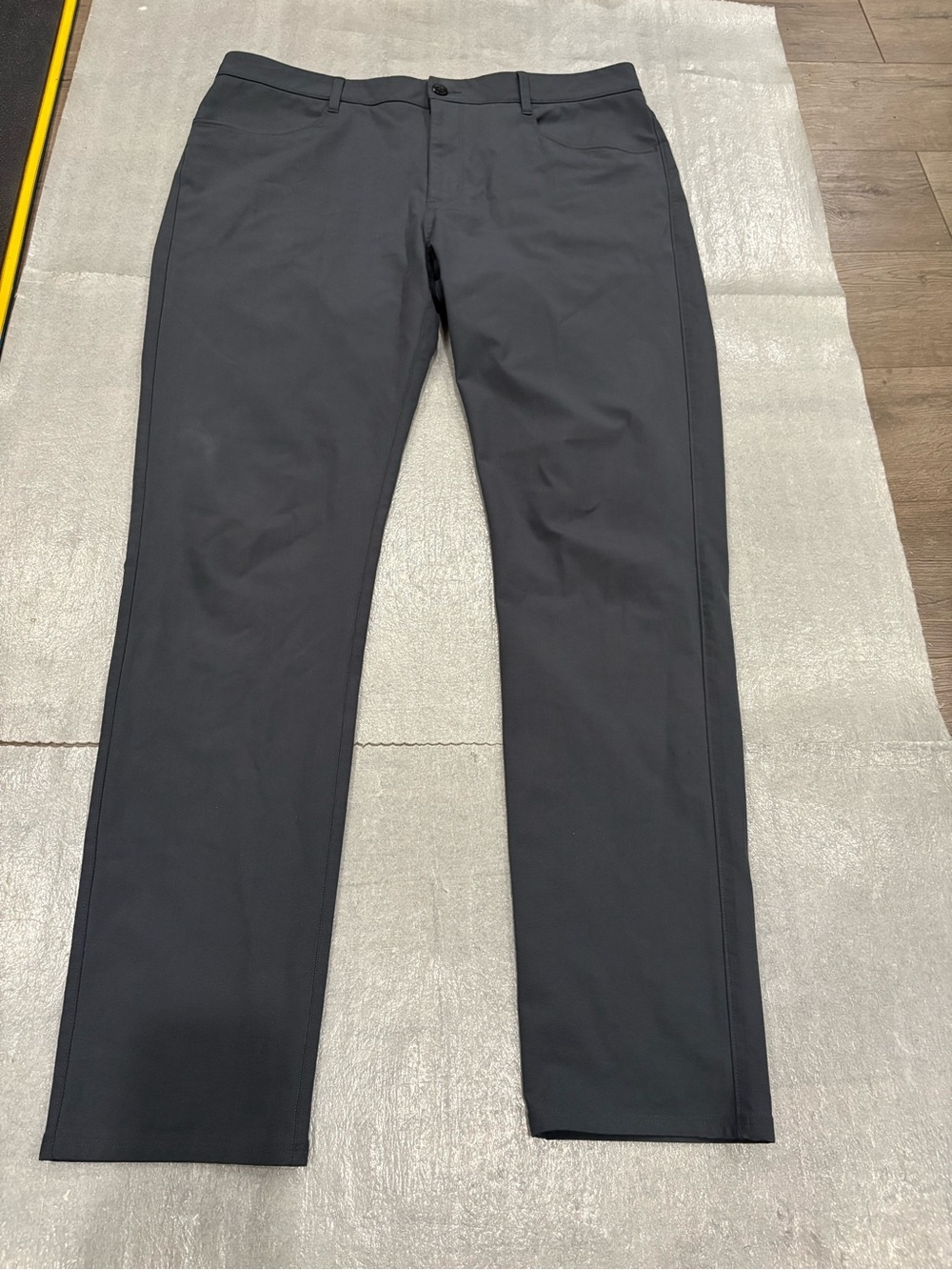 Vuori Gray Performance Pants with Subtle Logo